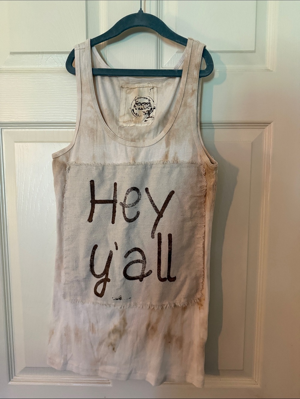 Flash and Trash Hand-Adorned Tank With A Southern-Theme Graphic Appliqué.